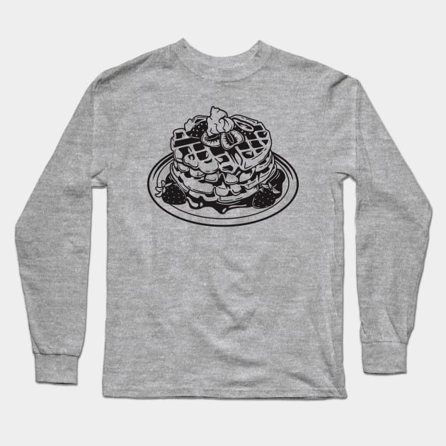 Waffles Long Sleeve T-Shirt by pmuirart